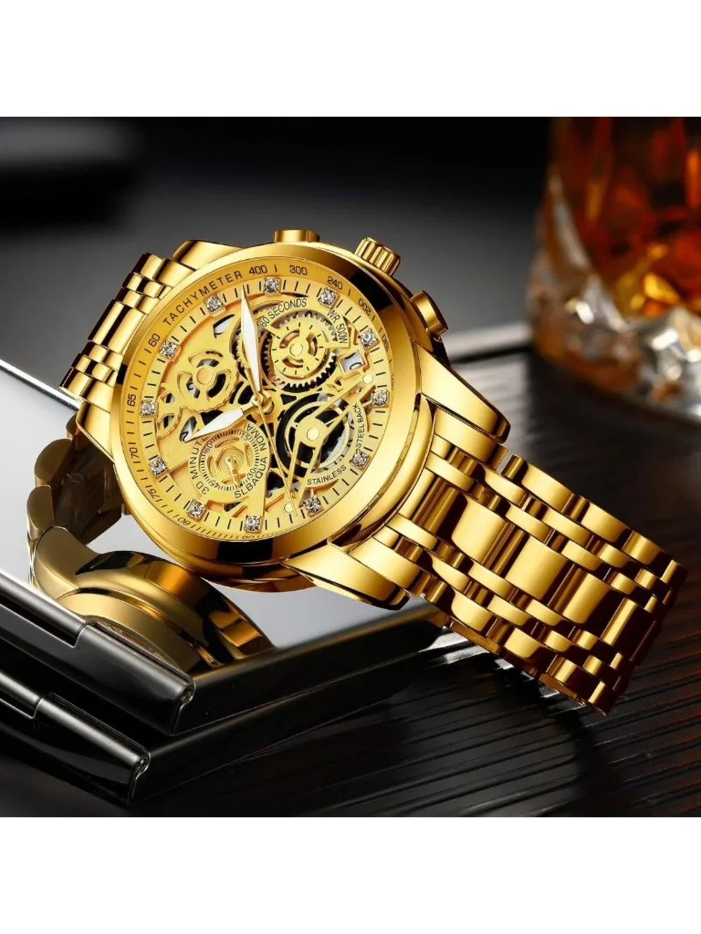 Luxury Minimalist Men's Watch - Stainless Steel, Quartz, Waterproof, Date